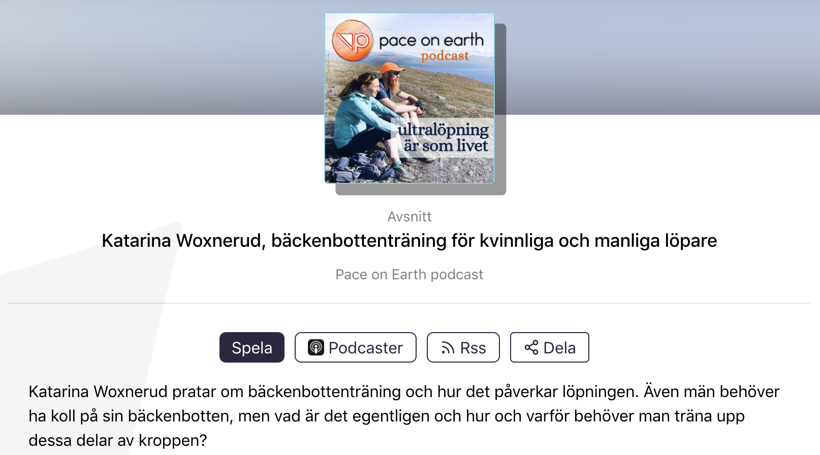 Poddcast om löpning, bäckenet och bäckenbotten